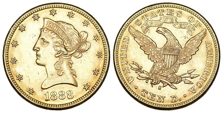 USA 1888 - USA 1888 10 Dollar Gold ... 